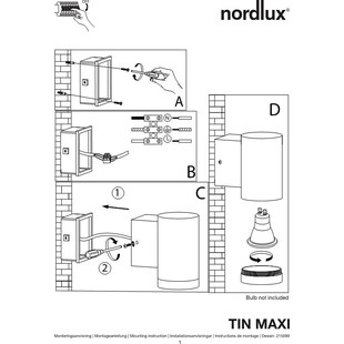 Kinkiet ogrodowy Tin Maxi Biały marki Nordlux
