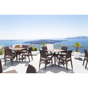 Stół ogrodowy kwadratowy Ibiza 80x80 brązowy marki Siesta