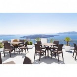 Stół ogrodowy kwadratowy Ibiza 80x80 brązowy marki Siesta
