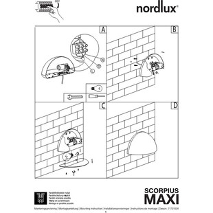 Kinkiet ogrodowy Scorpius Maxi Miedziany marki Nordlux