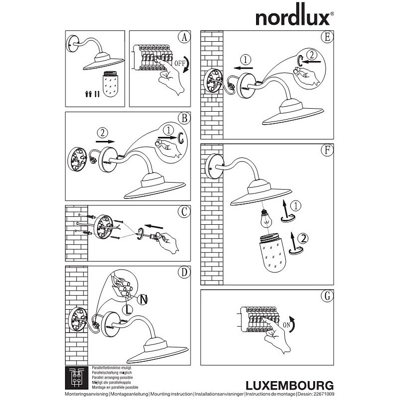 Kinkiet ogrodowy latarnia Luxembourg Rusty marki Nordlux