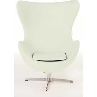 Fotel obrotowy Jajo biały kaszmir Premium marki D2.Design