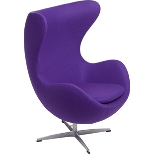 Fotel obrotowy Jajo fioletowy kaszmir Premium marki D2.Design