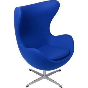 Fotel obrotowy Jajo ciemno niebieski kaszmir Premium marki D2.Design
