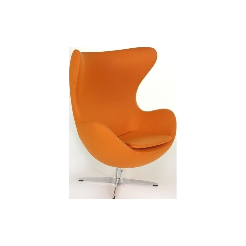 Fotel obrotowy Jajo pomarańczowy kaszmir Premium marki D2.Design