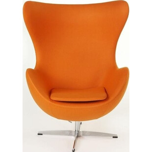 Fotel obrotowy Jajo pomarańczowy kaszmir Premium marki D2.Design