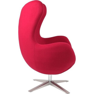 Fotel obrotowy Jajo szeroki wełna czerwona marki D2.Design