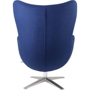 Fotel obrotowy Jajo szeroki wełna niebieska marki D2.Design