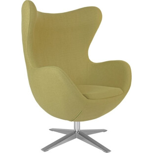 Fotel obrotowy Jajo szeroki wełna oliwkowa marki D2.Design