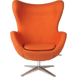 Fotel obrotowy Jajo szeroki wełna pomarańczowa marki D2.Design