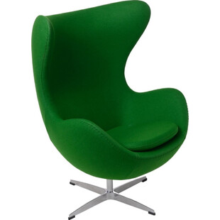 Fotel obrotowy Jajo zielony kaszmir Premium marki D2.Design