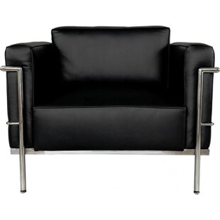 Fotel skórzany Soft GC czarna skóra marki D2.Design