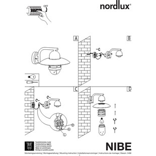 Kinkiet ogrodowy latarnia Nibe Miedziany marki Nordlux