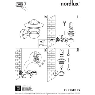 Kinkiet ogrodowy retro Blokhus Up z czujnikiem Stal Galwanizowana marki Nordlux