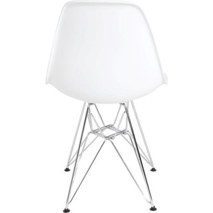 Krzesło z tworzywa P016 PP biały/chrom marki D2.Design