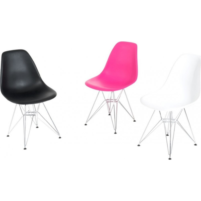 Krzesło z tworzywa P016 PP biały/chrom marki D2.Design