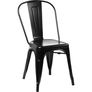 Krzesło metalowe industrialne Paris czarne marki D2.Design