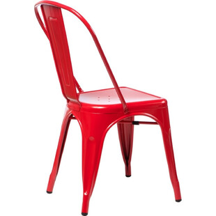 Krzesło metalowe industrialne Paris czerwone marki D2.Design