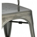 Krzesło metalowe industrialne Paris metaliczne marki D2.Design