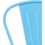 Krzesło metalowe industrialne Paris niebieskie marki D2.Design