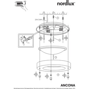 Plafon zewnętrzny okrągły Ancona Maxi 26 Biały marki Nordlux