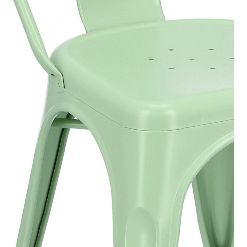 Krzesło metalowe industrialne Paris zielone marki D2.Design