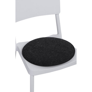Poduszka dekoracyjna na krzesło okrągła szara ciemna marki D2.Design
