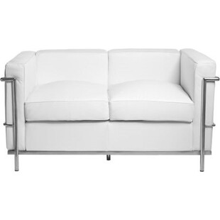 Sofa skórzana 2 osobowa Kubik 130 biała TP marki D2.Design