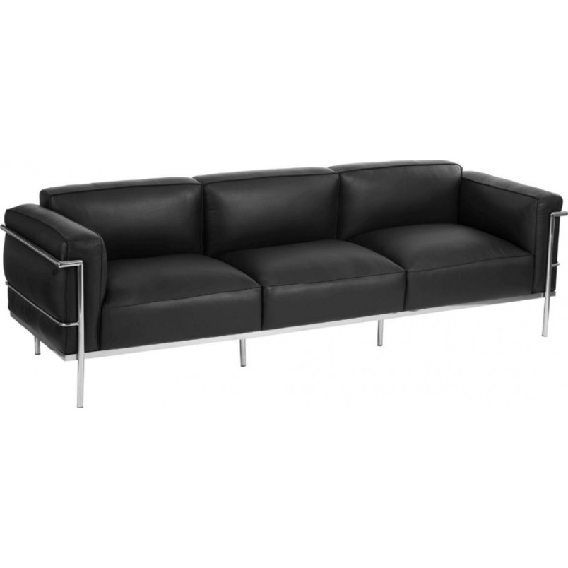 Sofa skórzana 3 osobowa Soft GC 240 czarna marki D2.Design