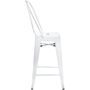 Krzesło barowe metalowe Paris Back 66 białe marki D2.Design