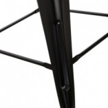 Krzesło barowe metalowe Paris Back 66 czarne marki D2.Design