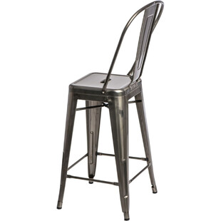 Krzesło barowe metalowe Paris Back 66 metalowe marki D2.Design