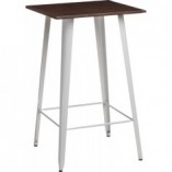 Stół barowy kwadratowy Paris Wood 60x60 biały/sosna orzech marki D2.Design