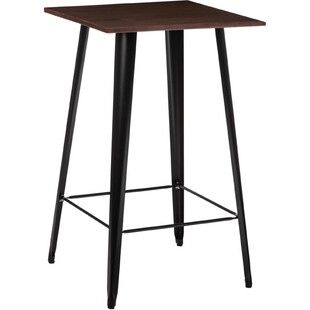 Stół barowy kwadratowy Paris Wood 60x60 czarny/sosna orzech marki D2.Design