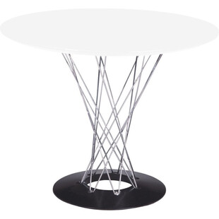 Stół okrągły na jednej nodze Cyklon 100 biały/chrom marki D2.Design