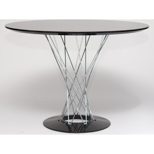 Stół okrągły na jednej nodze Cyklon 100 czarny/chrom marki D2.Design
