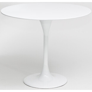 Stół okrągły na jednej nodze Fiber 120 biały marki D2.Design