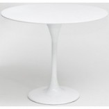 Stół okrągły na jednej nodze Fiber 90 biały marki D2.Design