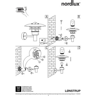 Kinkiet ogrodowy latarnia Lonstrup 22 z czujnikiem Stal Galwanizowana marki Nordlux