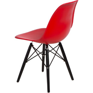 Krzesło z tworzywa P016W PP czerwony/czarny marki D2.Design