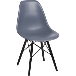 Krzesło z tworzywa P016W PP ciemny szary/czarny marki D2.Design
