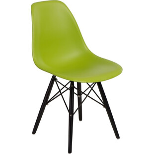 Krzesło z tworzywa P016W PP zielony/czarny marki D2.Design