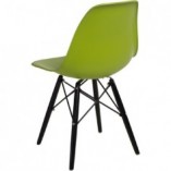 Krzesło z tworzywa P016W PP zielony/czarny marki D2.Design
