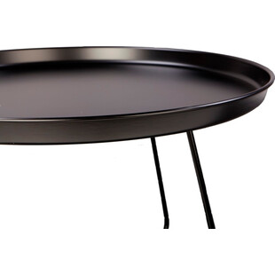 Okrągły stolik metalowy z tacą Rod 63 czarny marki Nordifra