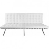Sofa pikowana z ekoskóry BA2 150 biała marki D2.Design