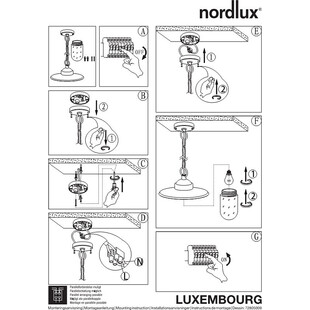Lampa ogrodowa wisząca Luxembourg Sensor Rdzawa marki Nordlux