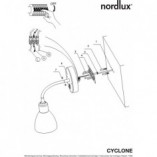 Kinkiet regulowany z włącznikiem Cyclone Czarny marki Nordlux