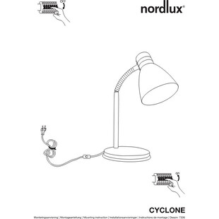 Lampa biurkowa regulowana Cyclone Czarna marki Nordlux