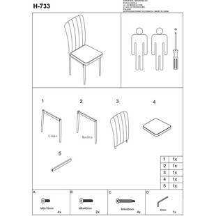 Krzesło tapicerowane nowoczesne H-733 szary/aluminium marki Signal