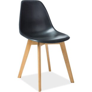 Krzesło skandynawskie na drewnianych nogach Moris czarne marki Signal